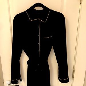 Classic black BCBG dress with camel trim